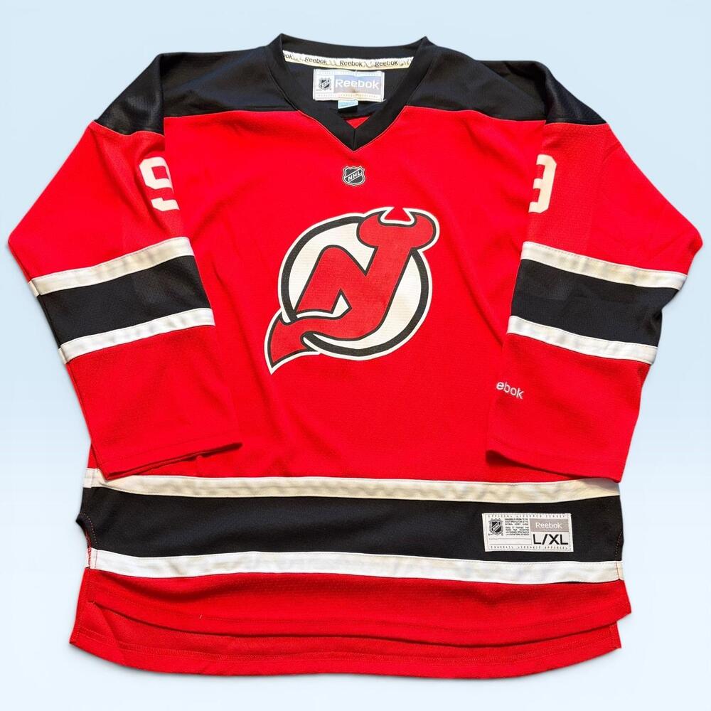 New Jersey Devils Jersey Youth L/XL Red NHL Hockey Taylor Hall 9 Reebok